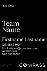 24x36 Single Agent Black Panel - Team Name Big