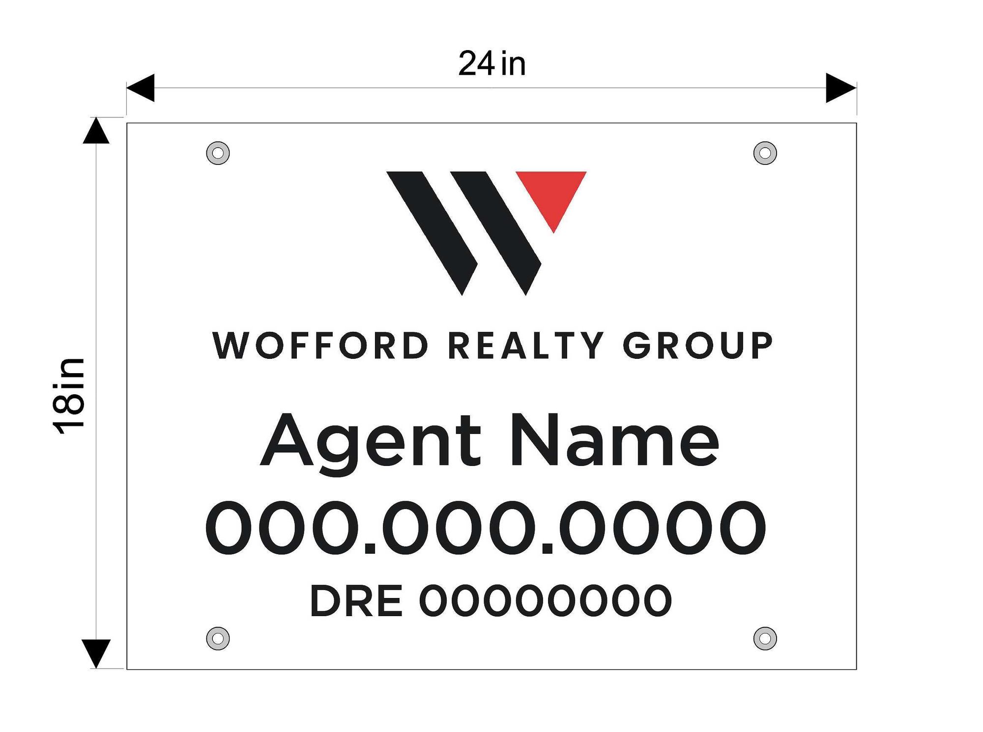 Wofford Realty 18x24 Agent Panel