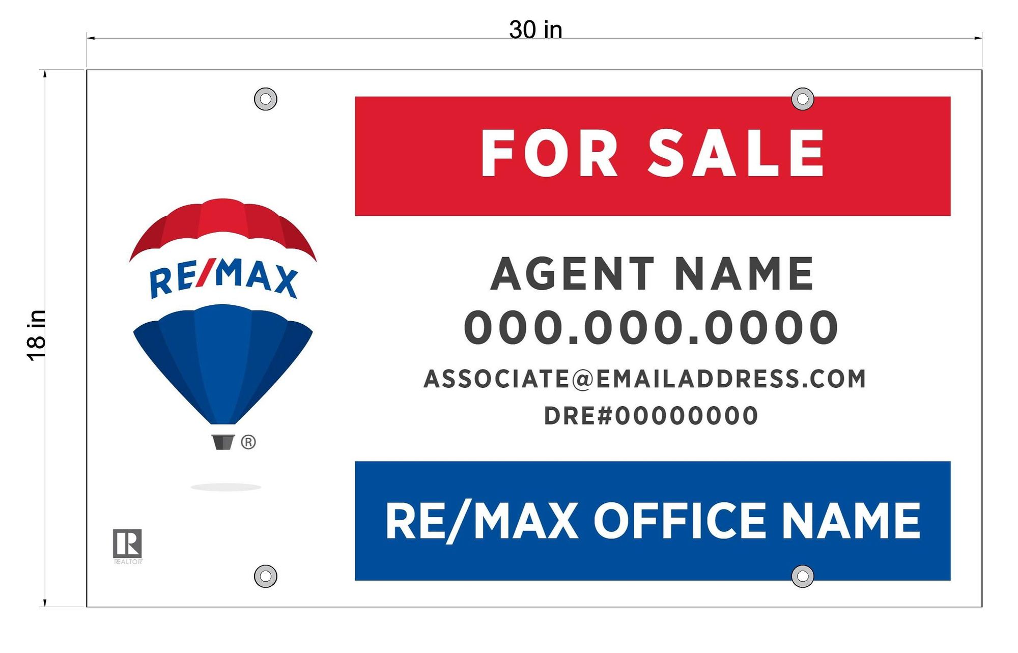 RE/MAX 18x30 Agent Panel