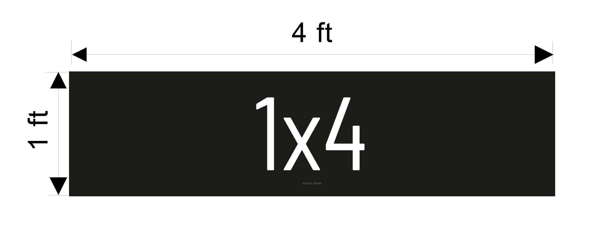 Century 21 1x4 Commercial Custom Text Rider