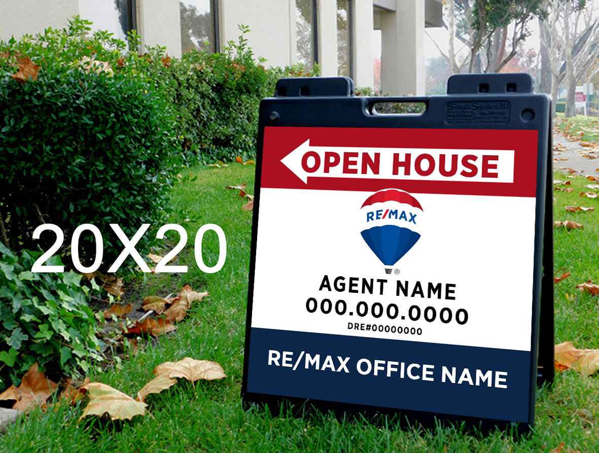 RE/MAX 20x20 Open House with Plasticade Frame
