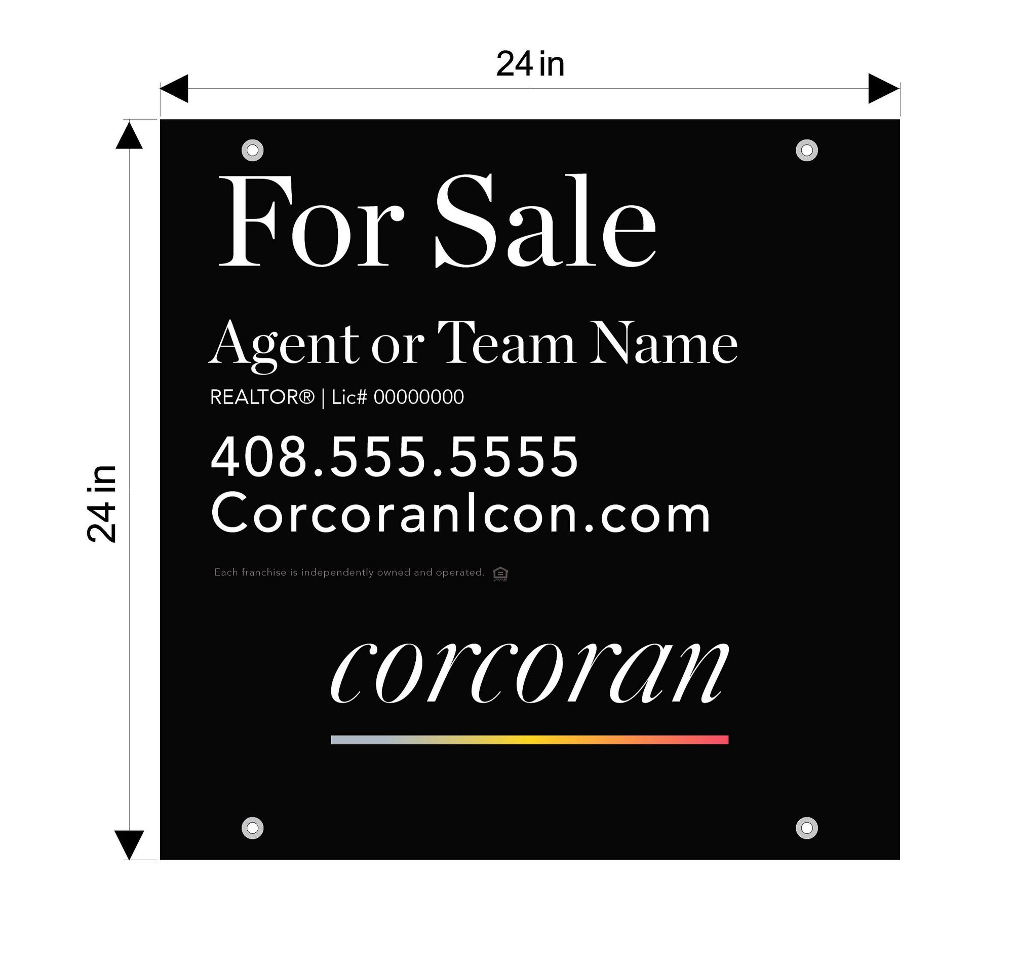 Corcoran 24x24 Agent Panel