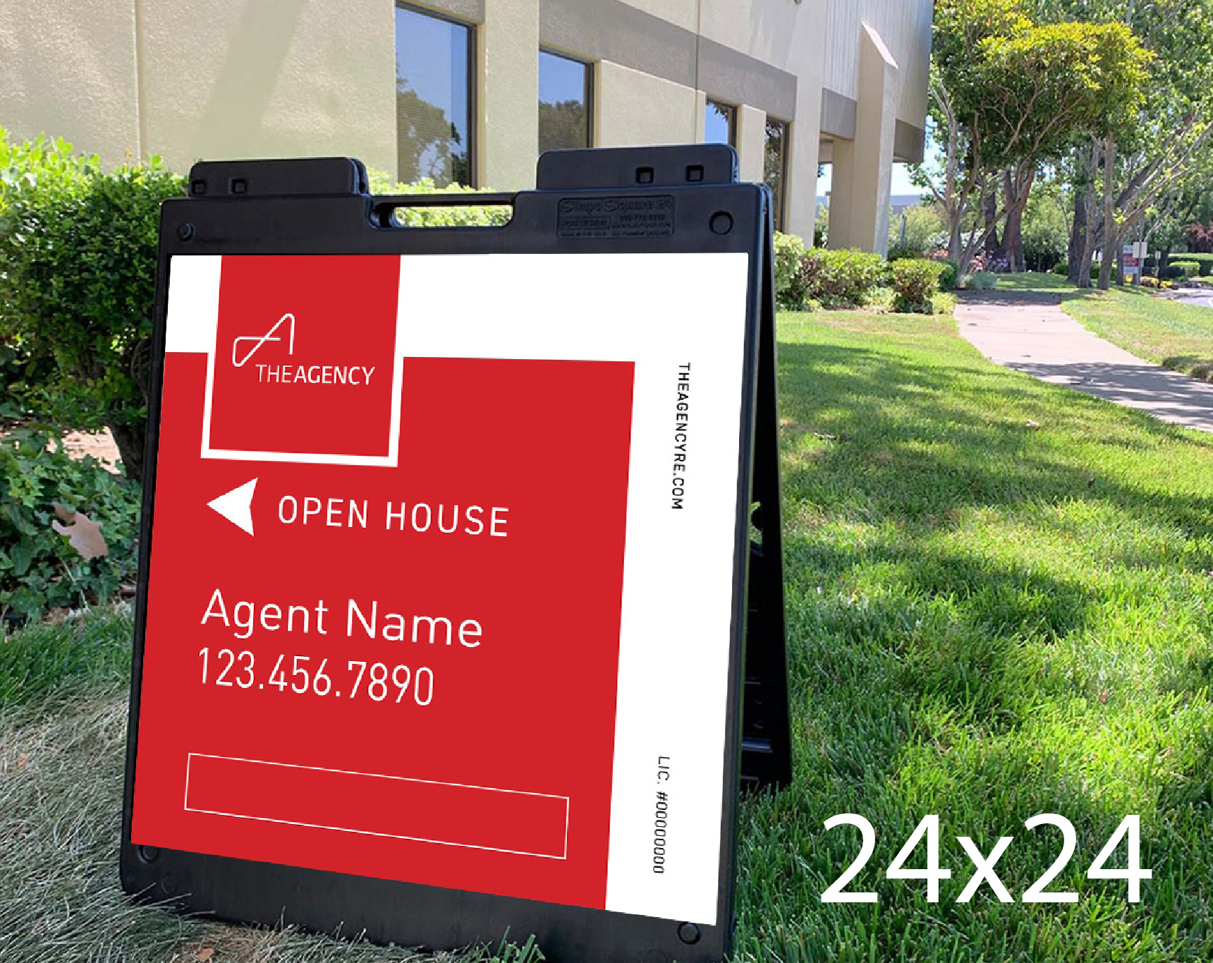 The Agency 24x24 Open House with Plasticade Frame