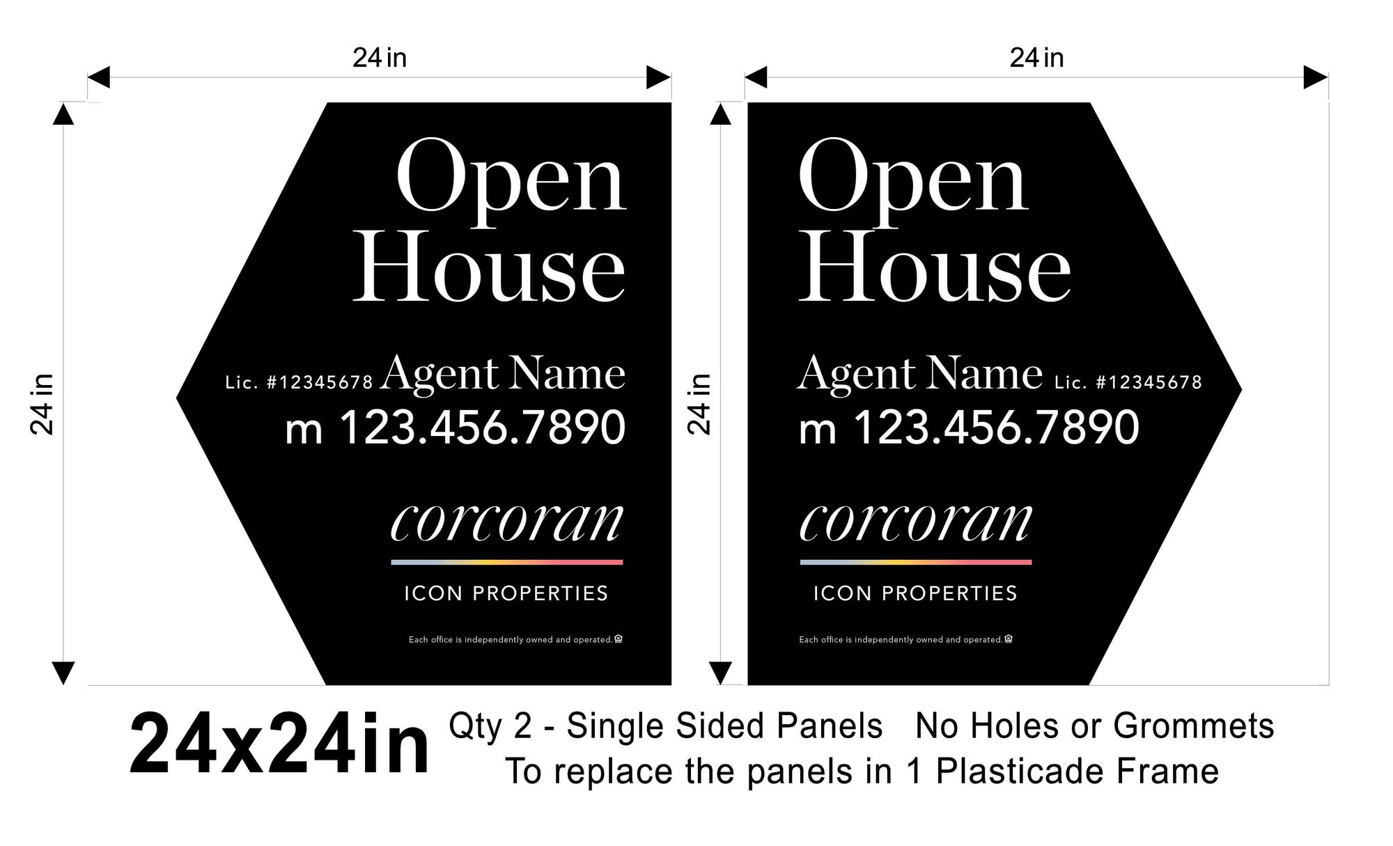 Corcoran 24x24 Replacement Panel Set