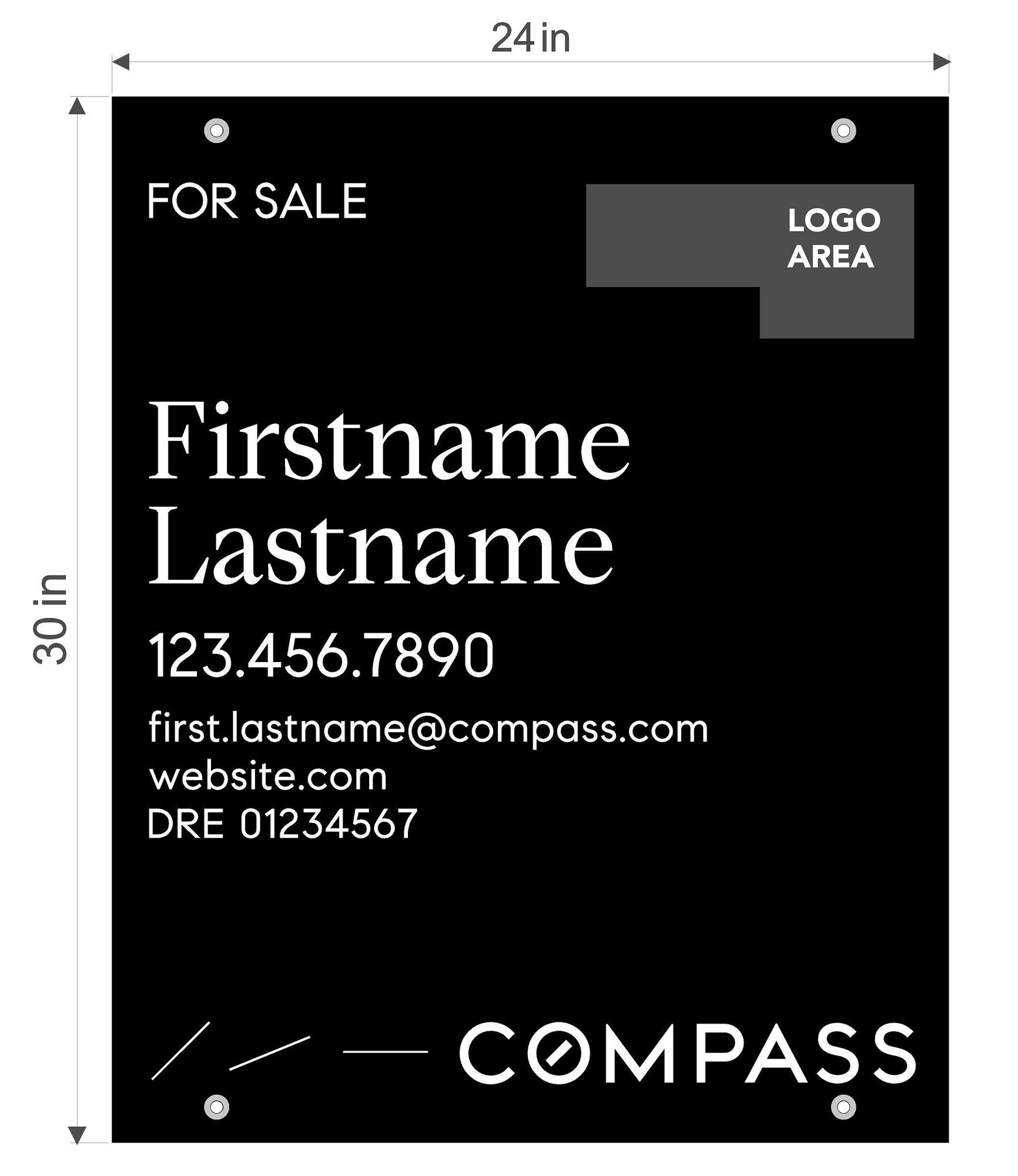 Compass 24x30 Single Agent Panel