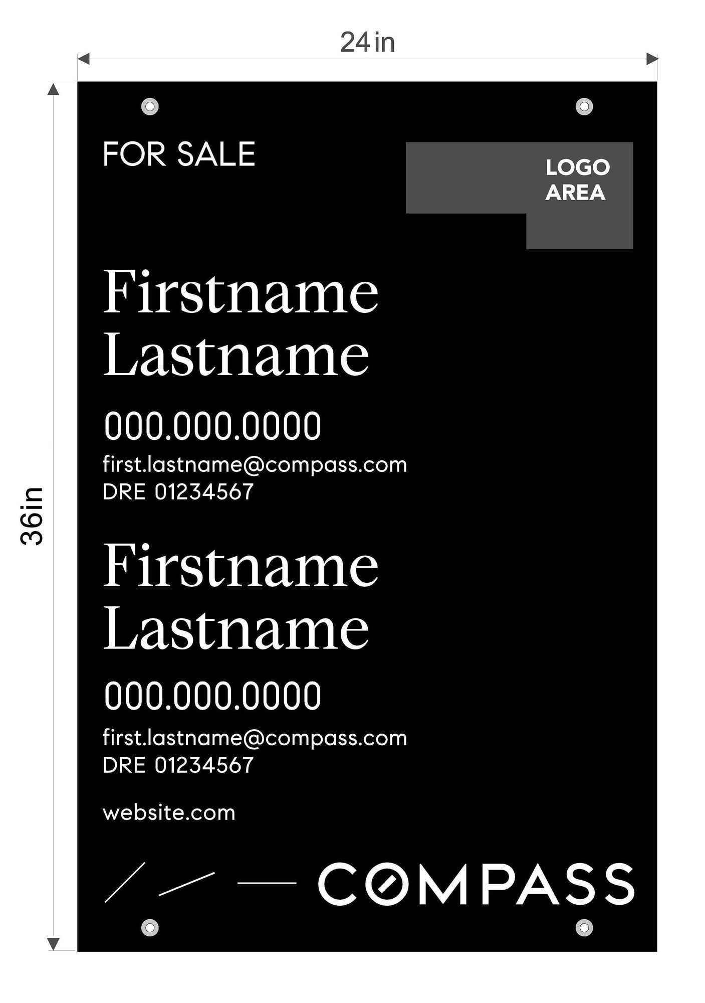 Compass 24x36 Double Agent panel