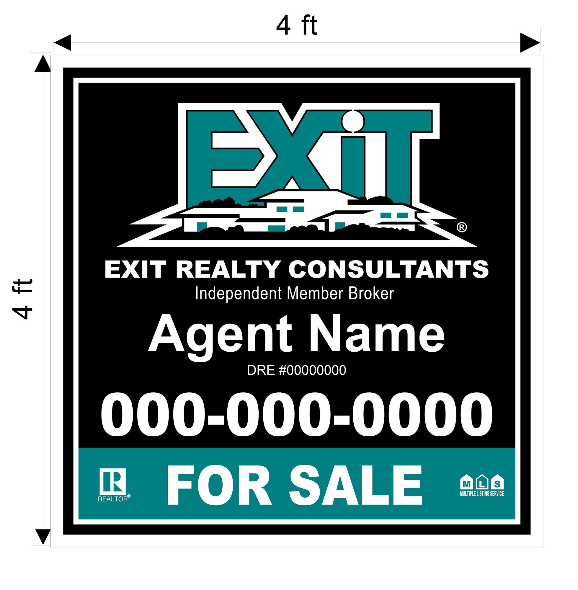 Exit 4x4 Commercial Sign