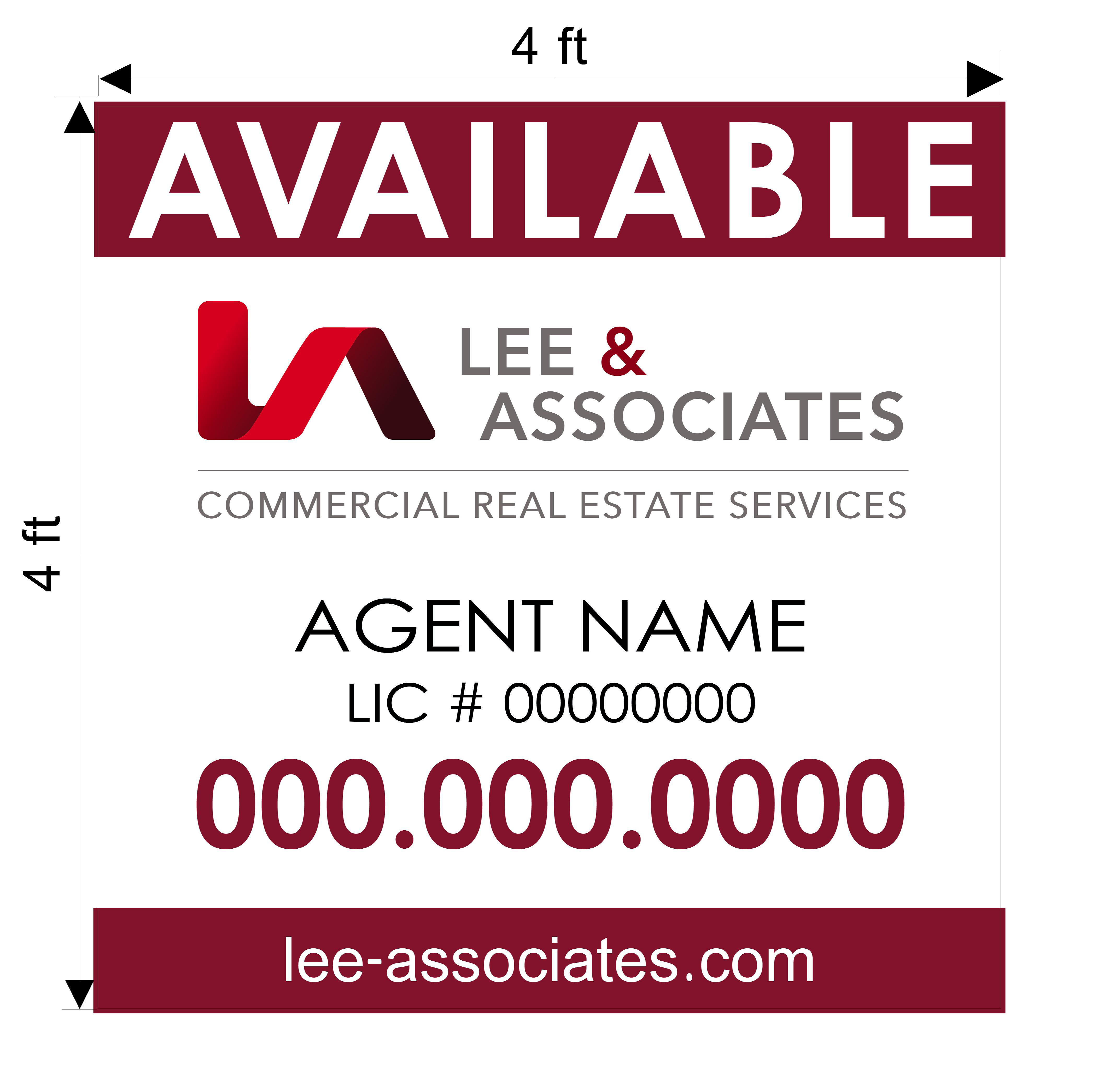 Lee & Associates 4x4 Commercial Sign