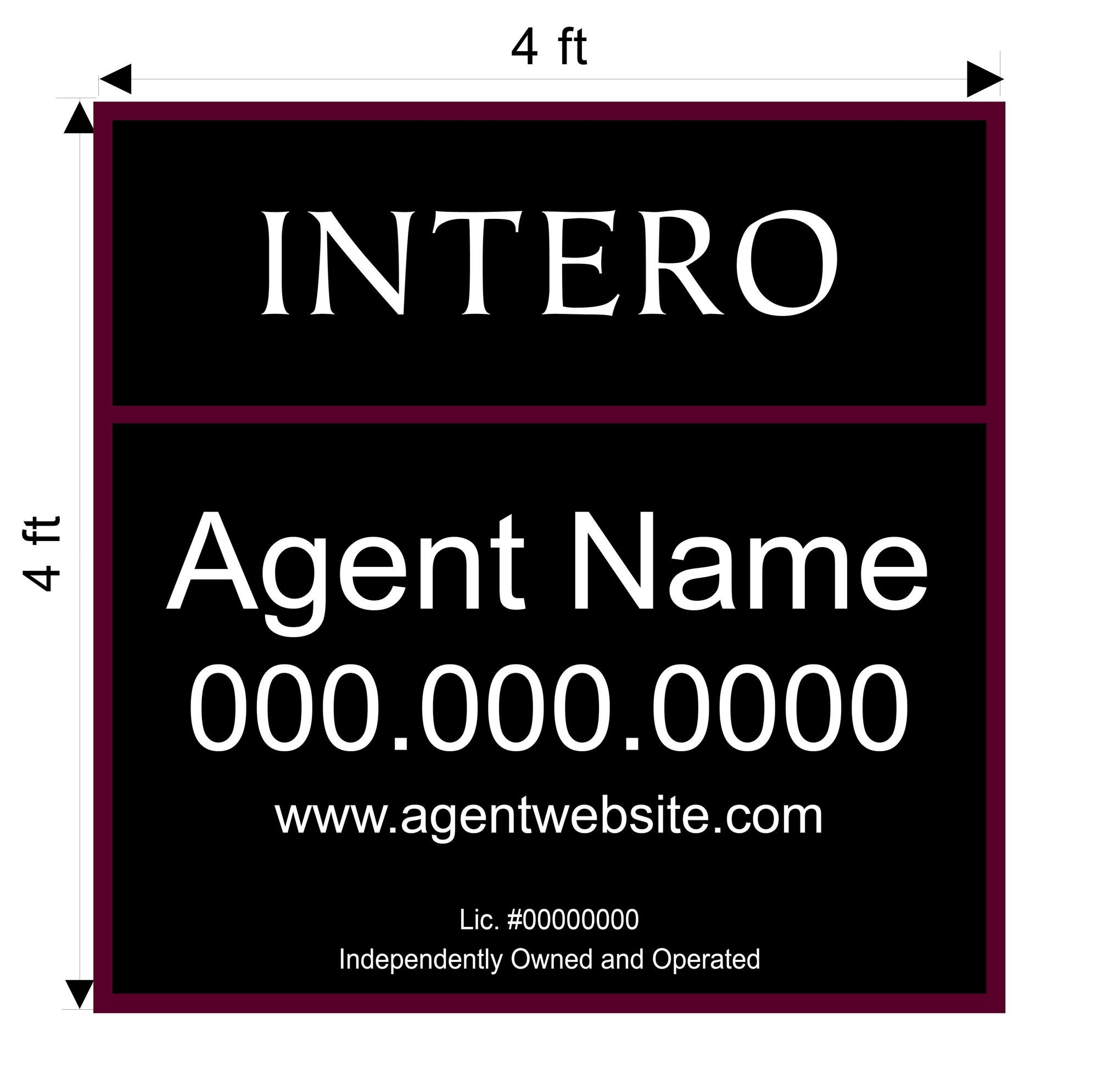 Intero 4x4 Commercial Sign