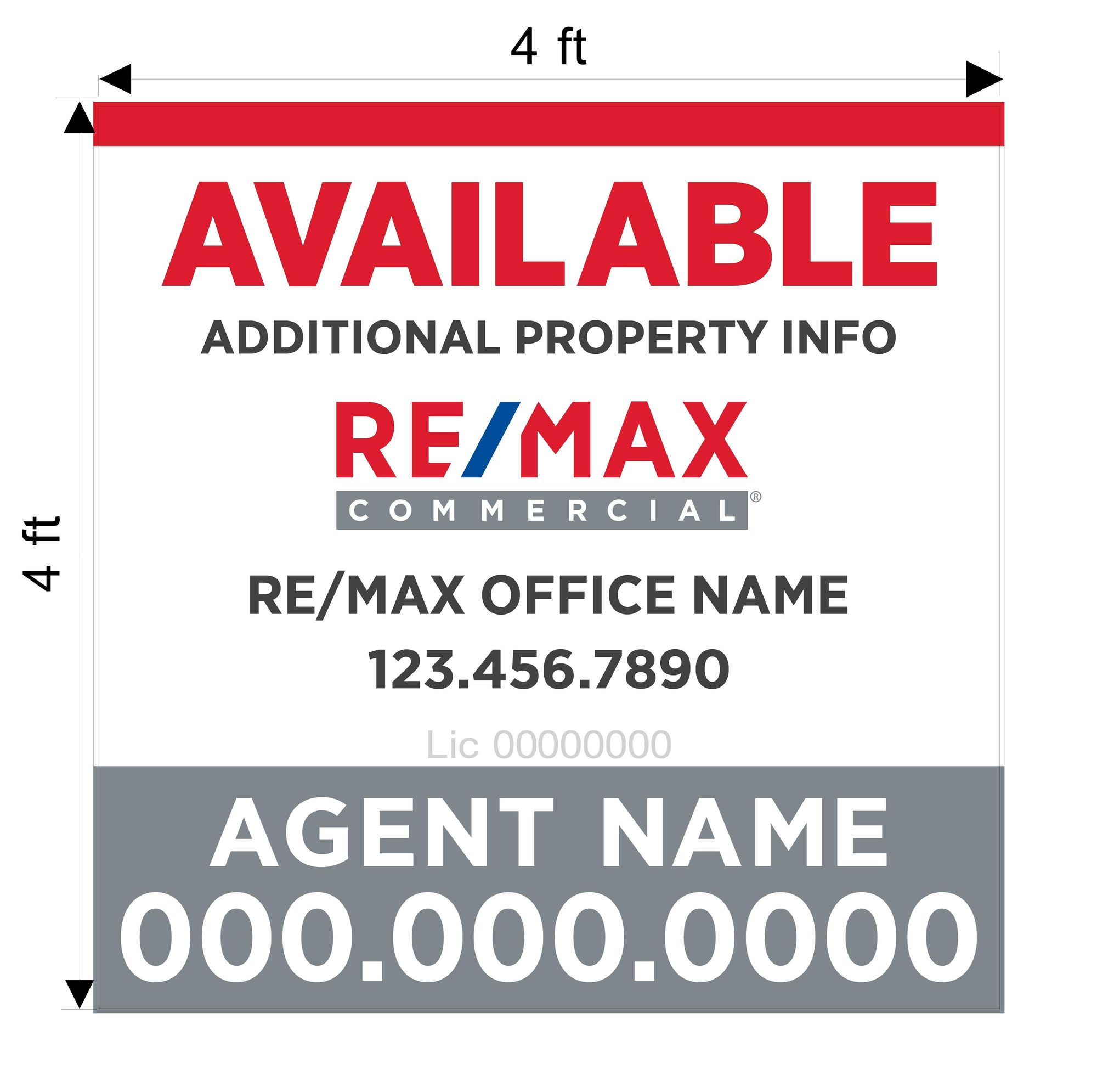 RE/MAX 4x4 Commercial Sign
