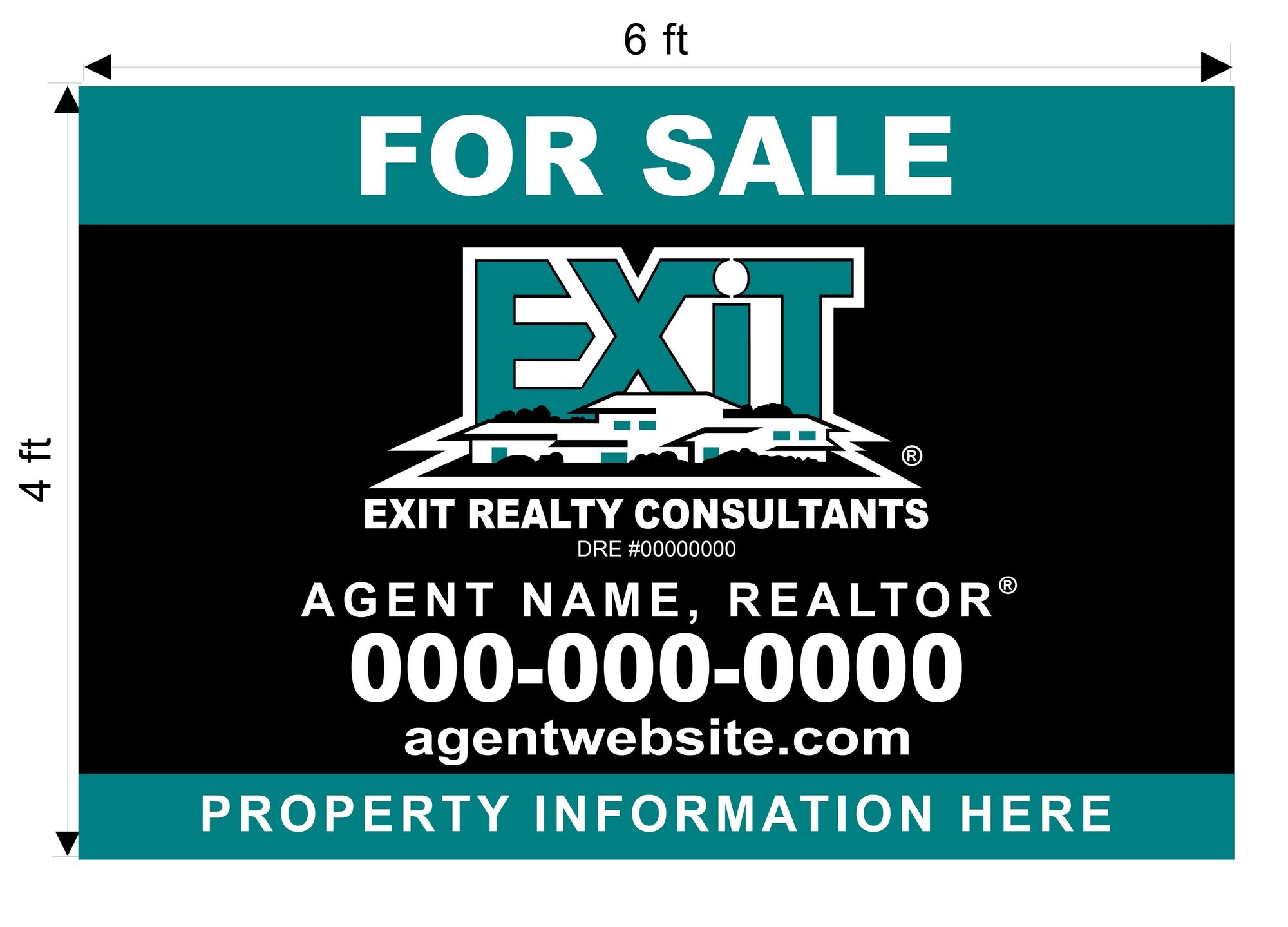 Exit 4x6 Commercial Sign