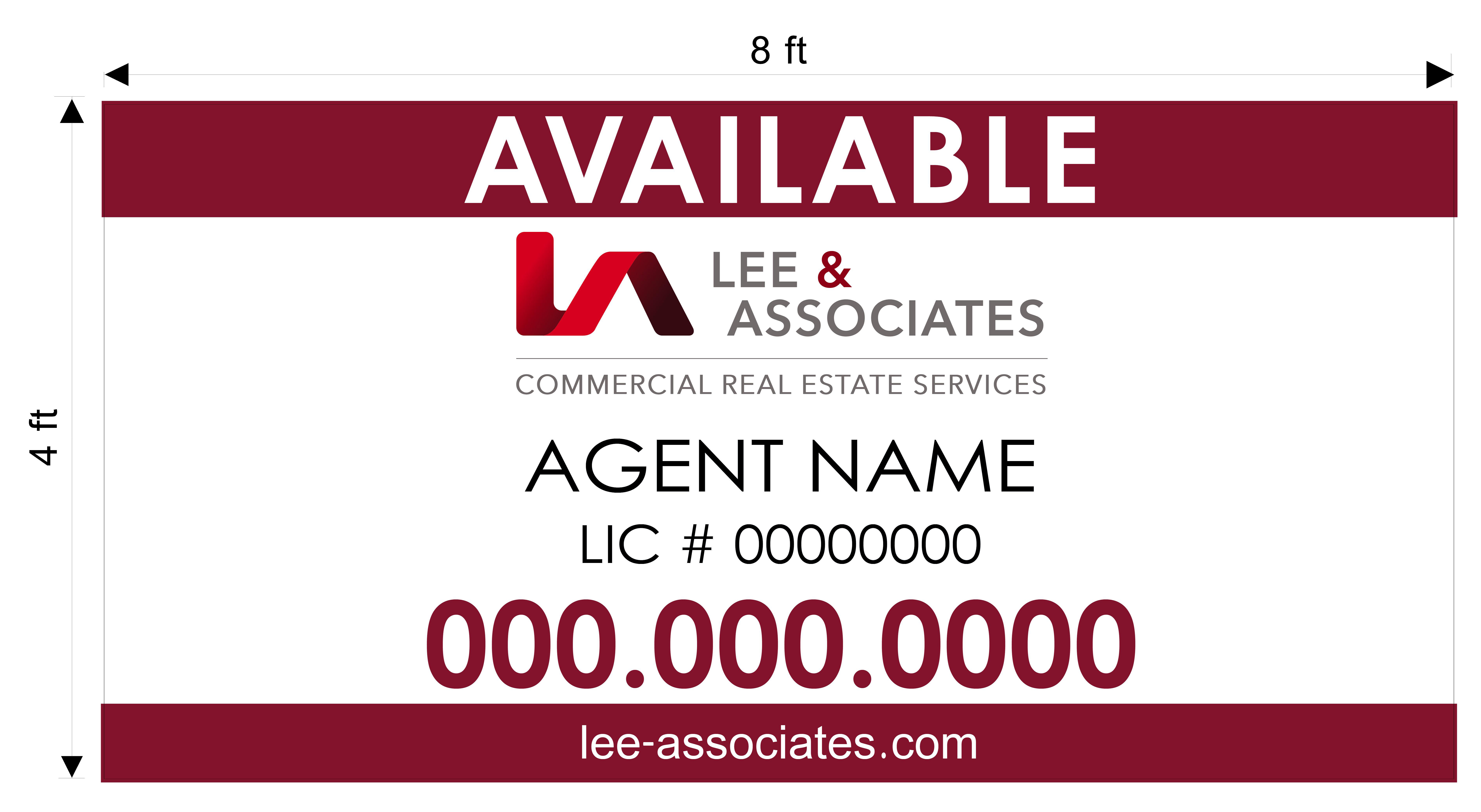 Lee & Associates 4x8 Commercial Sign