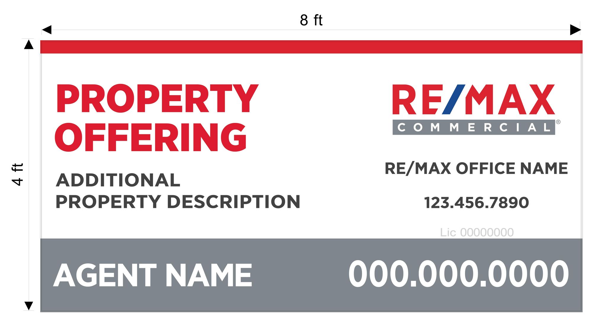 RE/MAX 4x8 Commercial Sign