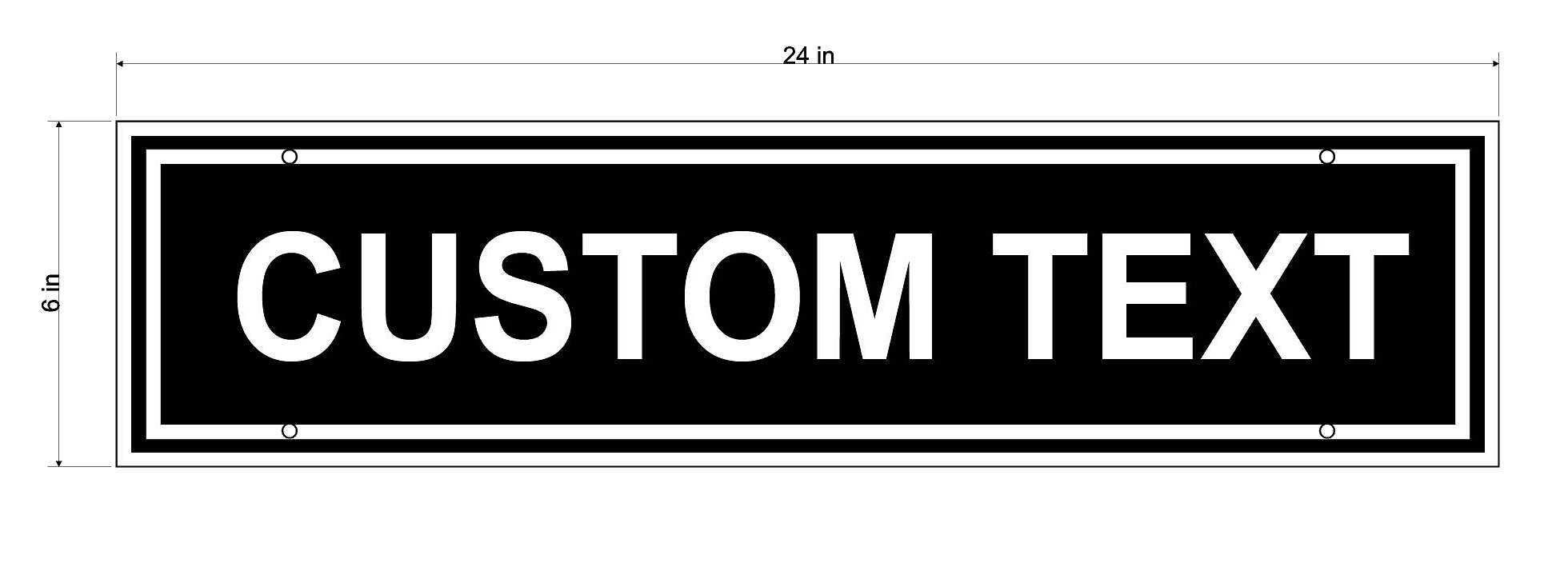 Exit 6x24 Custom Text Rider