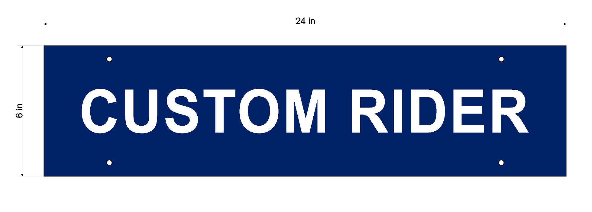 Coldwell Banker 6x24 Custom rider