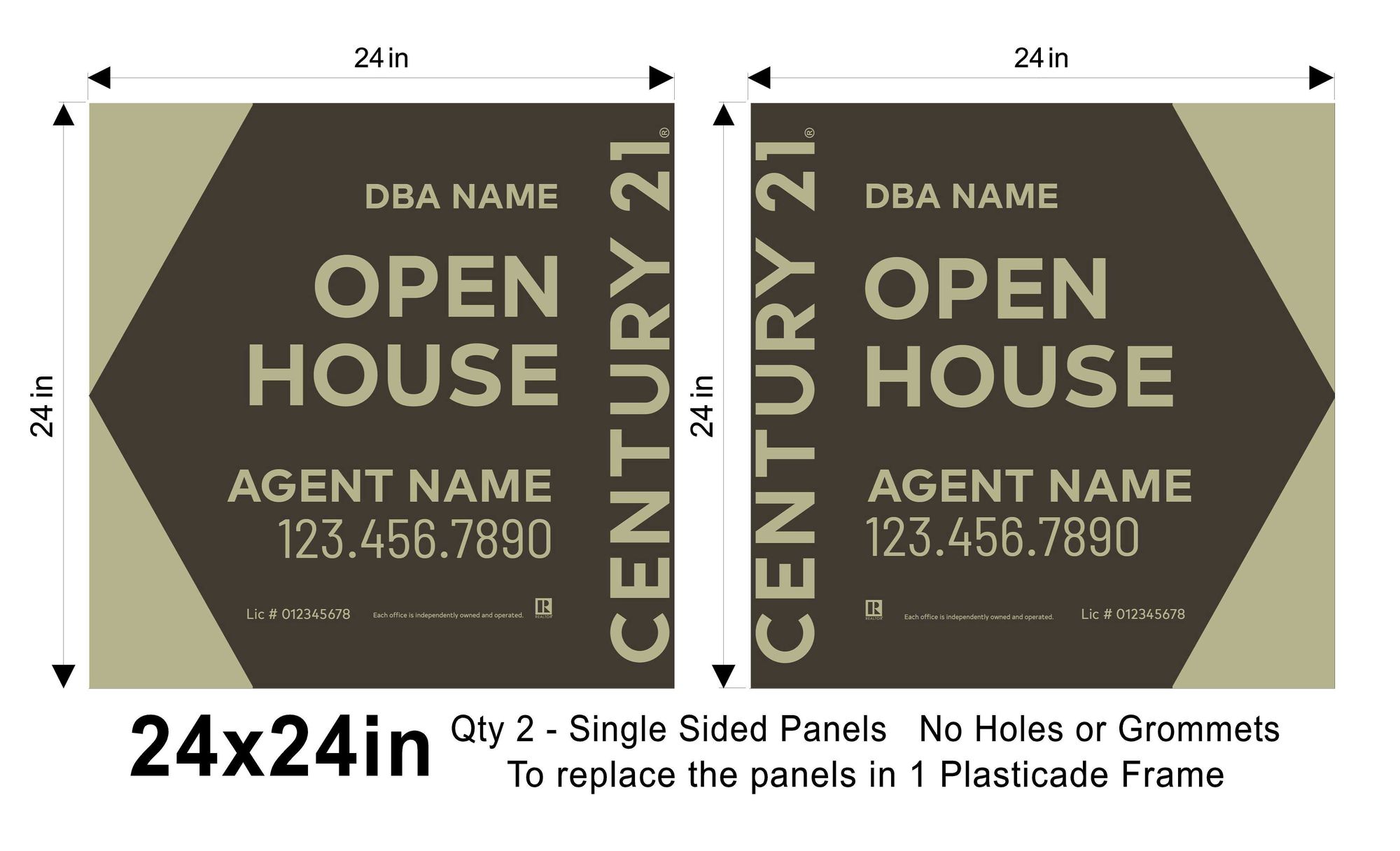 Century 21 24x24 Replacement Panel Set