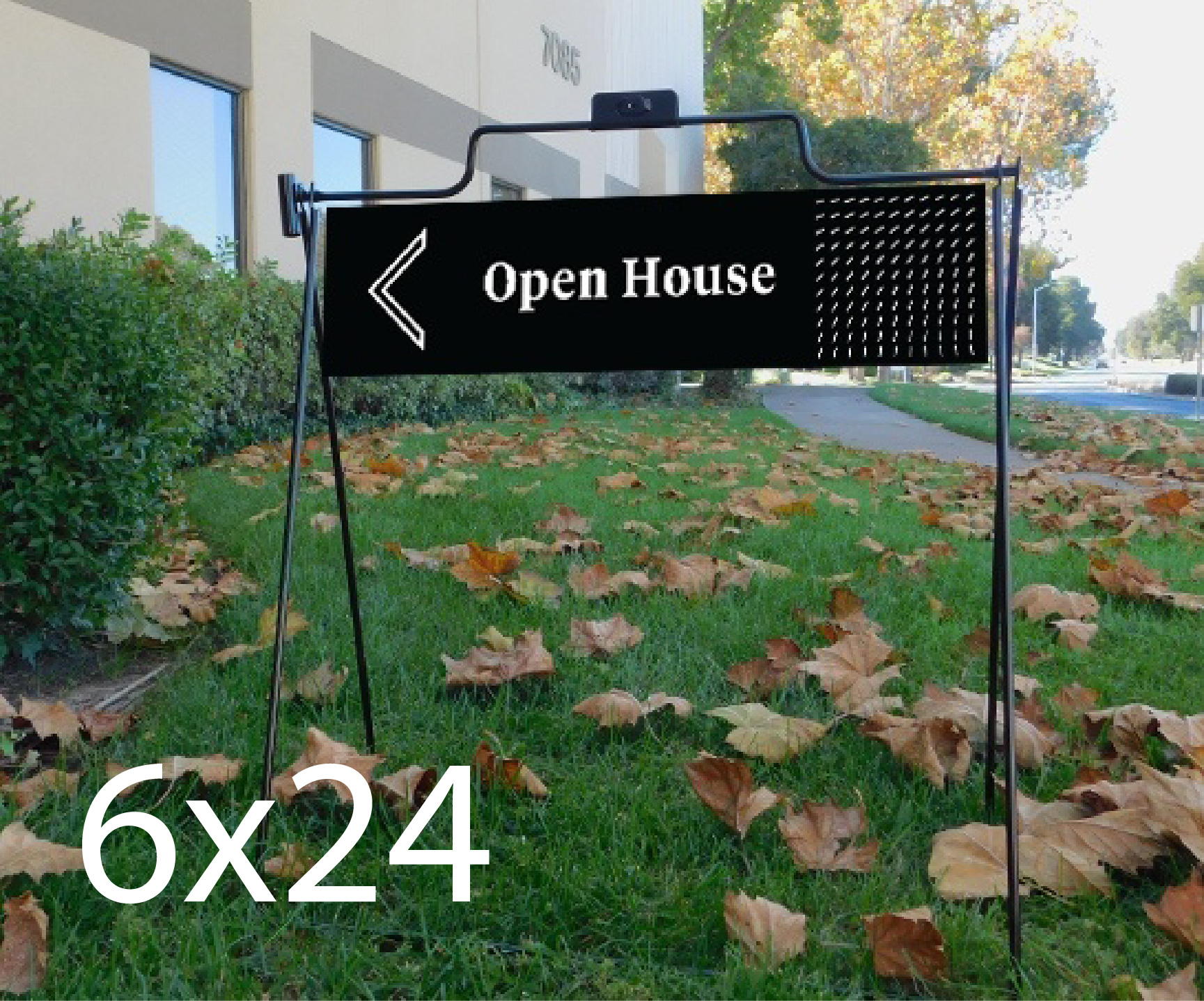 Compass Los Gatos 6x24 Open house Rider + Metal A Frame