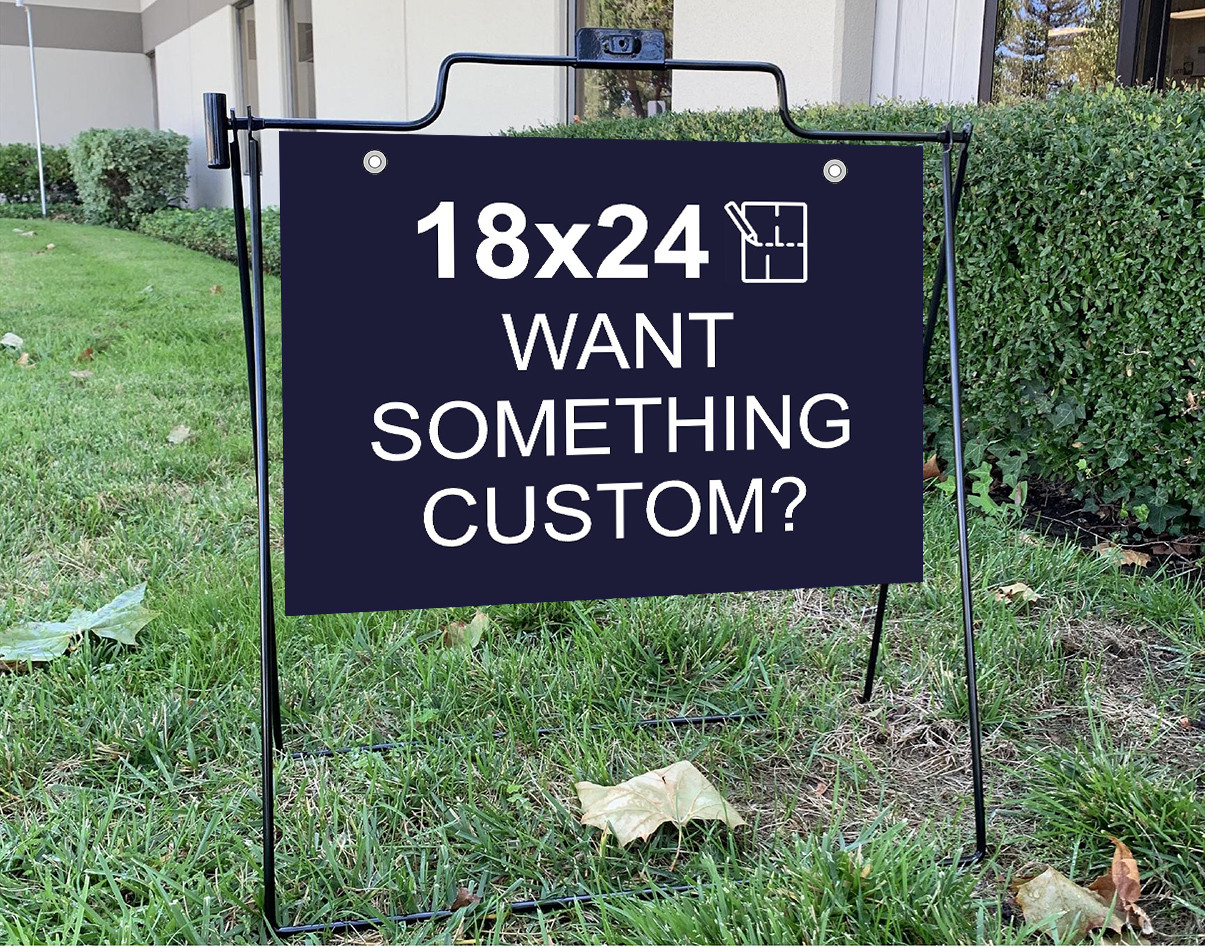 Custom 18x24 Open House with Metal Frame