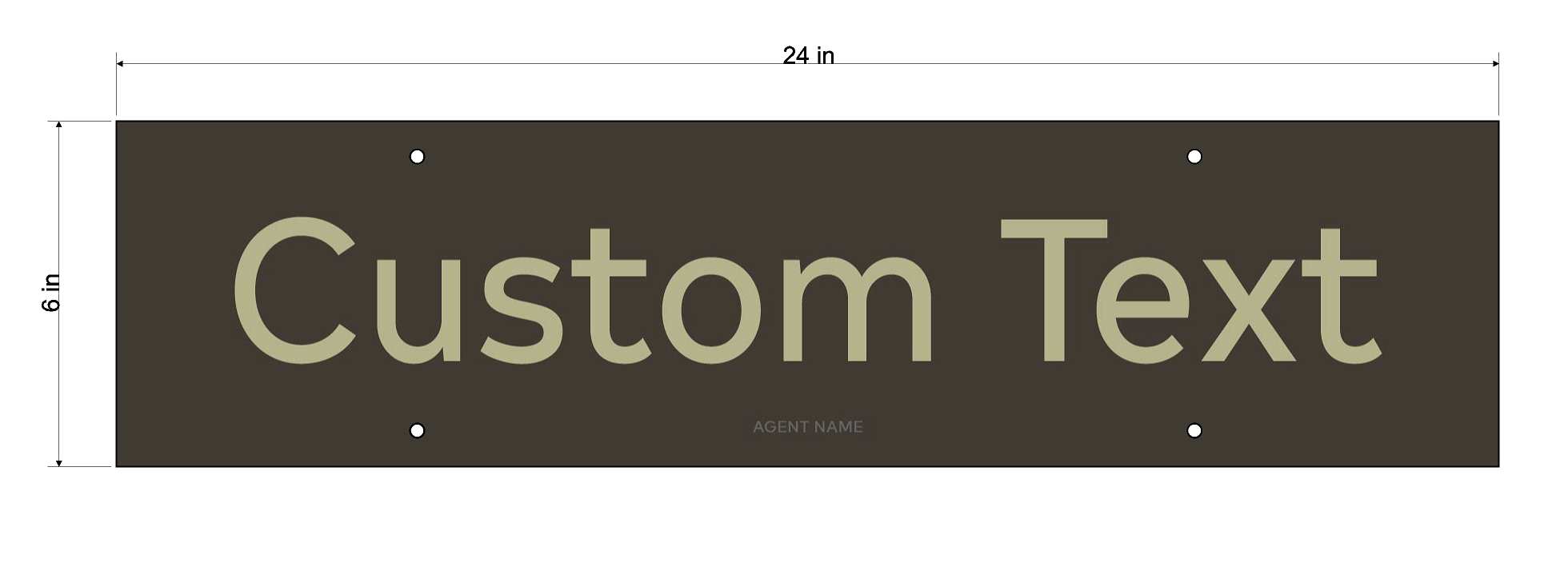 Century 21 6x24 Custom Text Rider