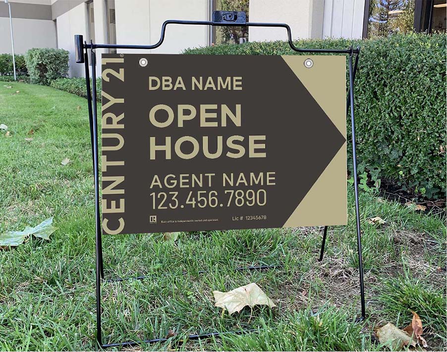 Century 18x24 Open House Sign with Metal Frame