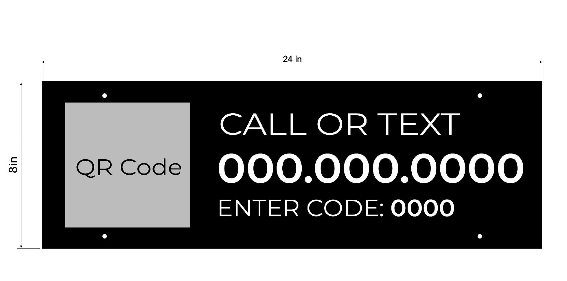 8x24 Luxury QR Code Riders