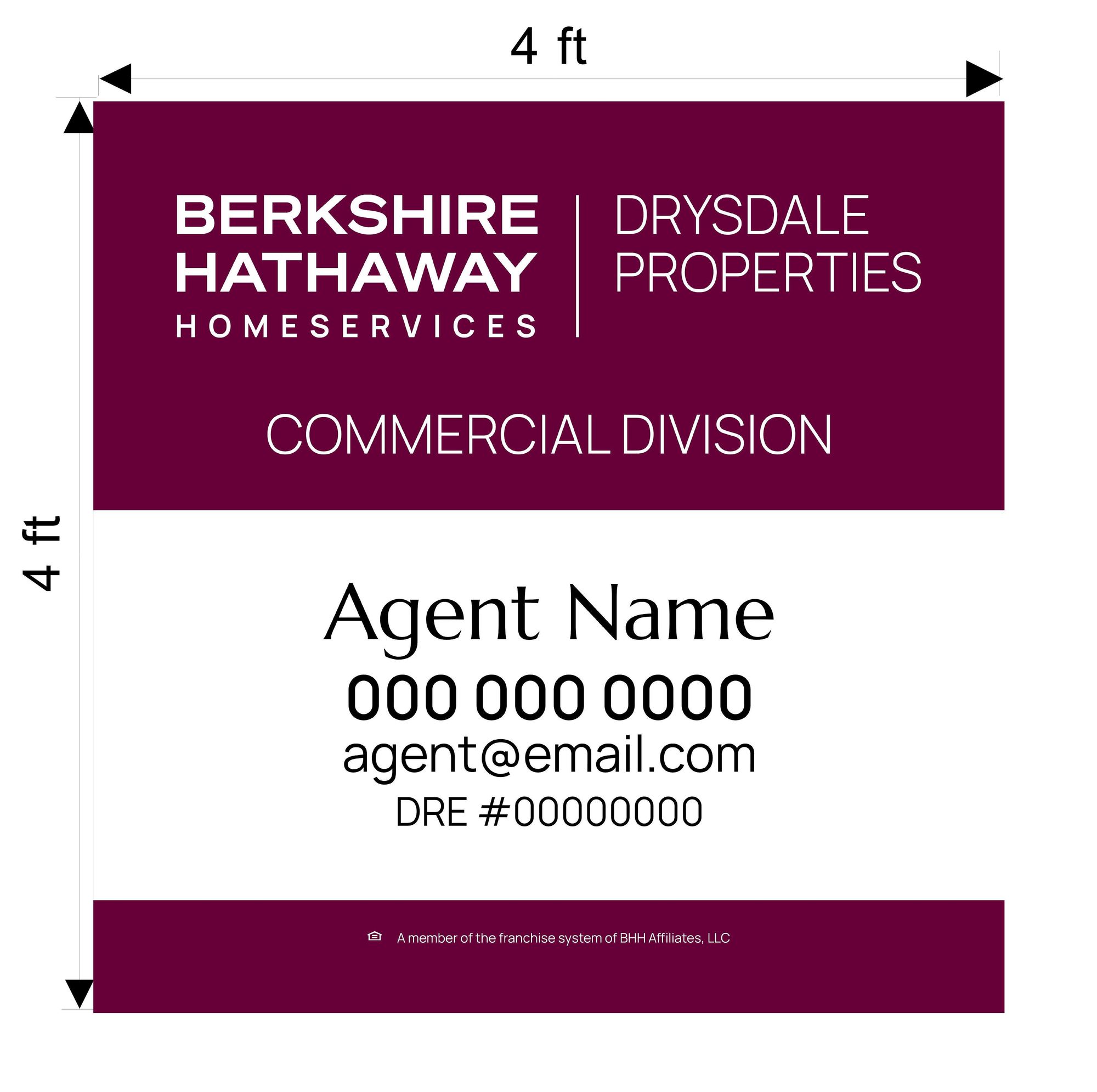 Berkshire Hathaway 4x4 Commercial Sign