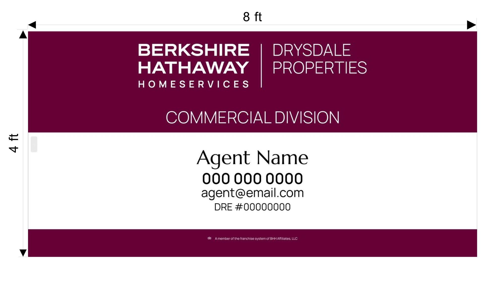 Berkshire Hathaway 4x8 Commercial Sign