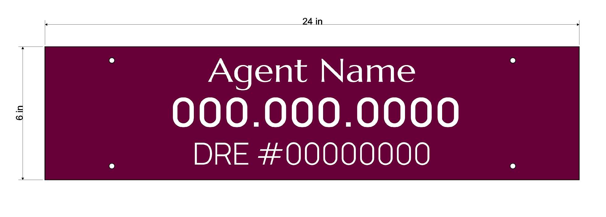 Berkshire Hathaway 6x24 Name Rider