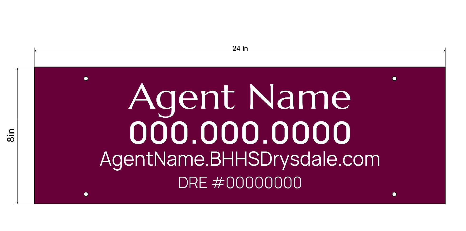 8x24 Standard Name Riders