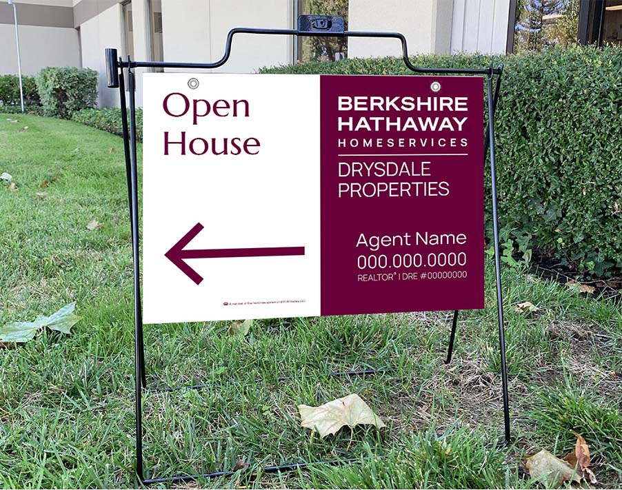 18x24 Berkshire Hathaway Standard Open House with Metal Frame