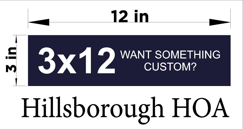 Hillsborough HOA 3x12 rider