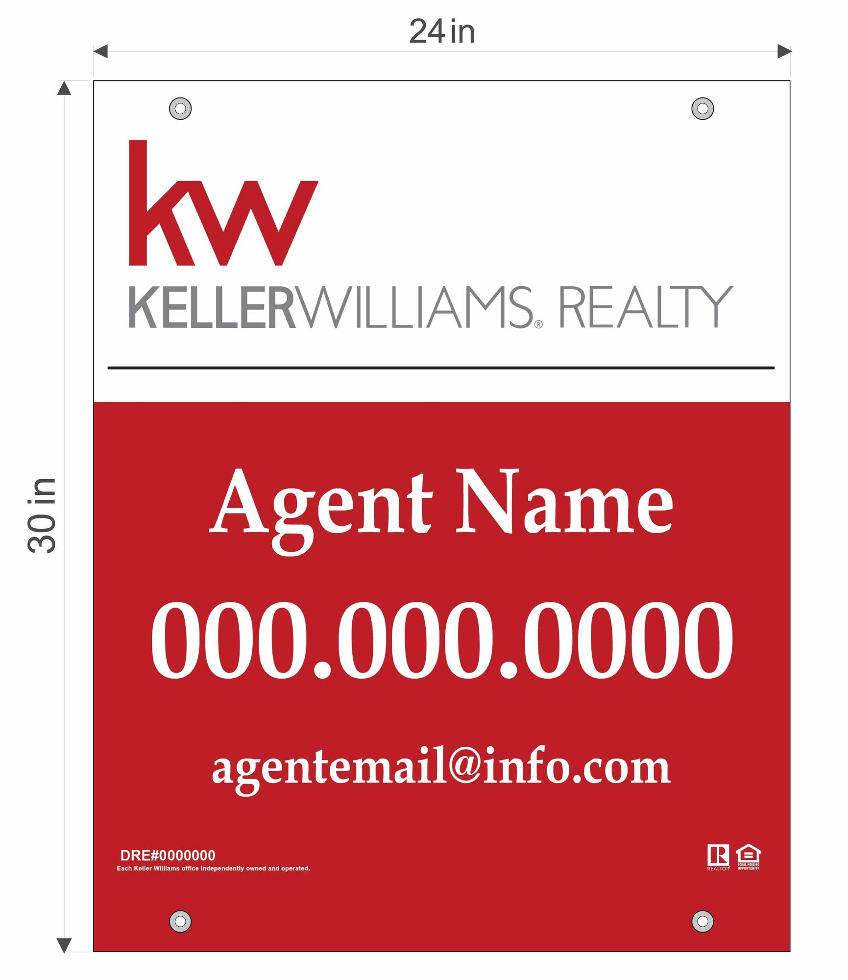 Keller Williams 24x30 Agent Panel
