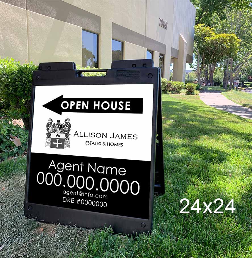Allison James 24x24 Open House sign