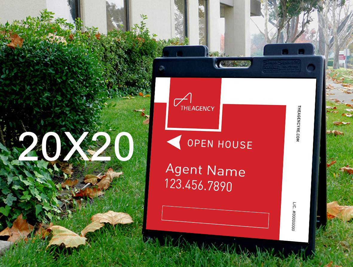 The Agency 20x20 Open House with Plasticade Frame
