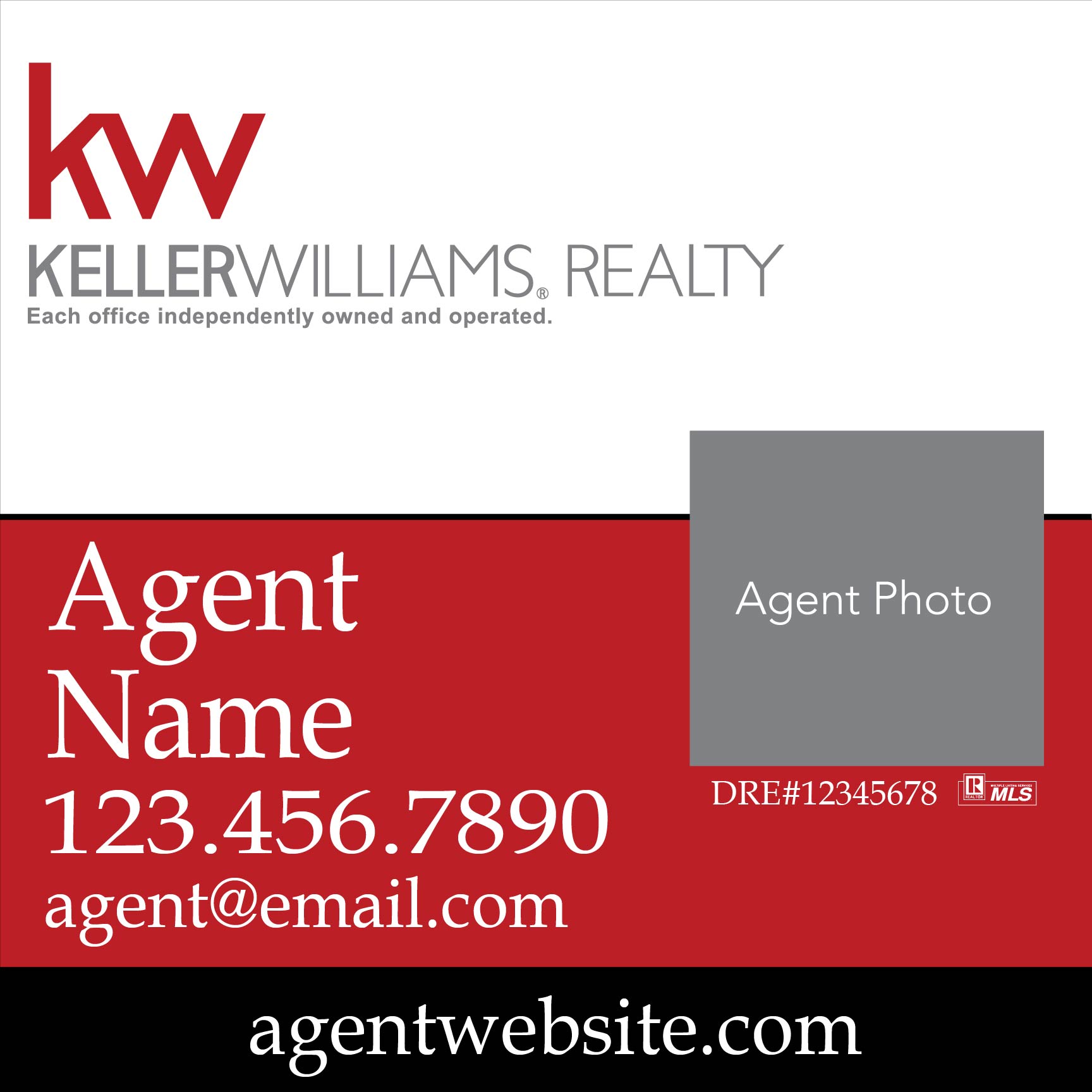 Keller Williams 24x24 Agent Panel Fastpost