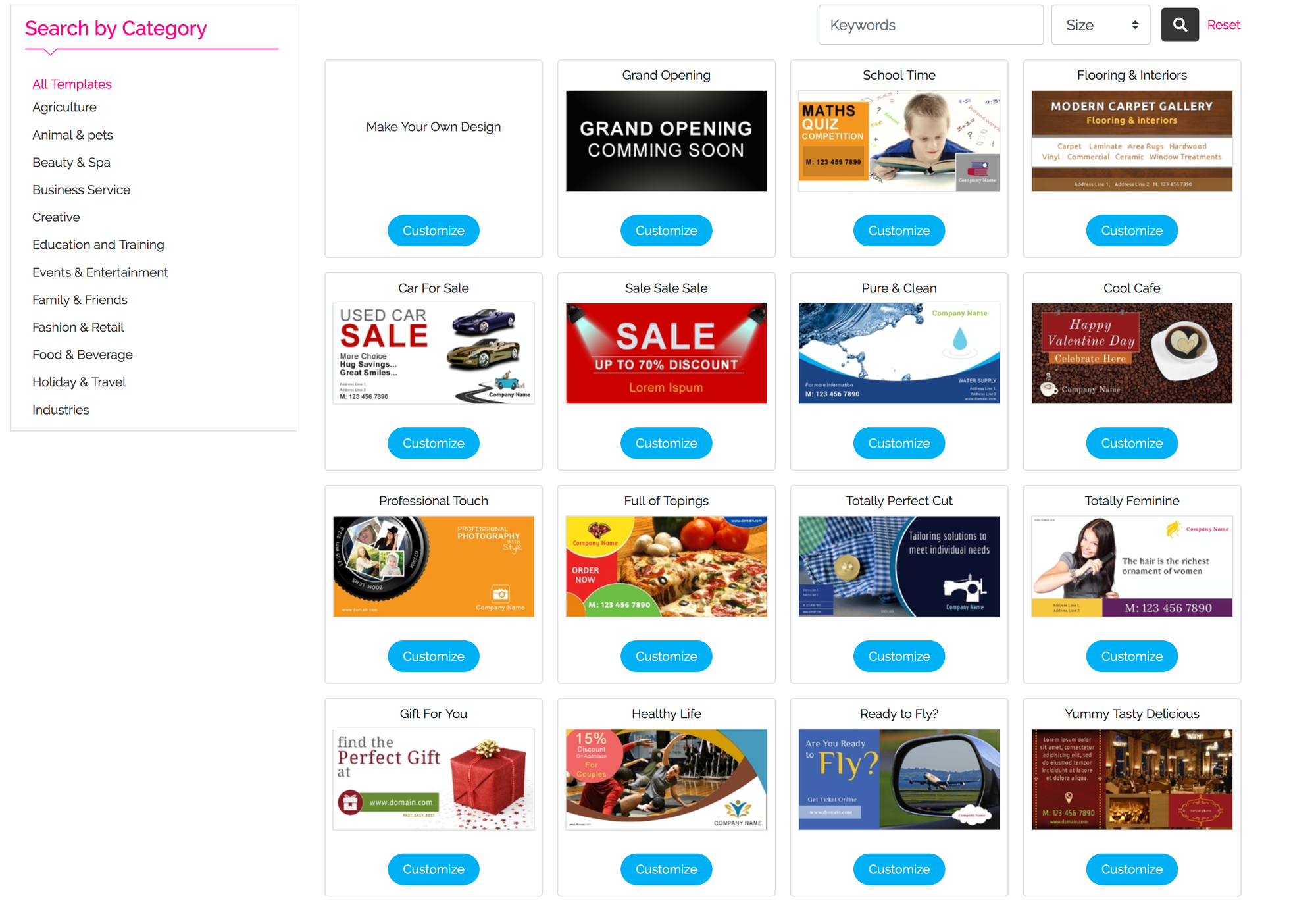 Popular Banner Sizes with Templates 4