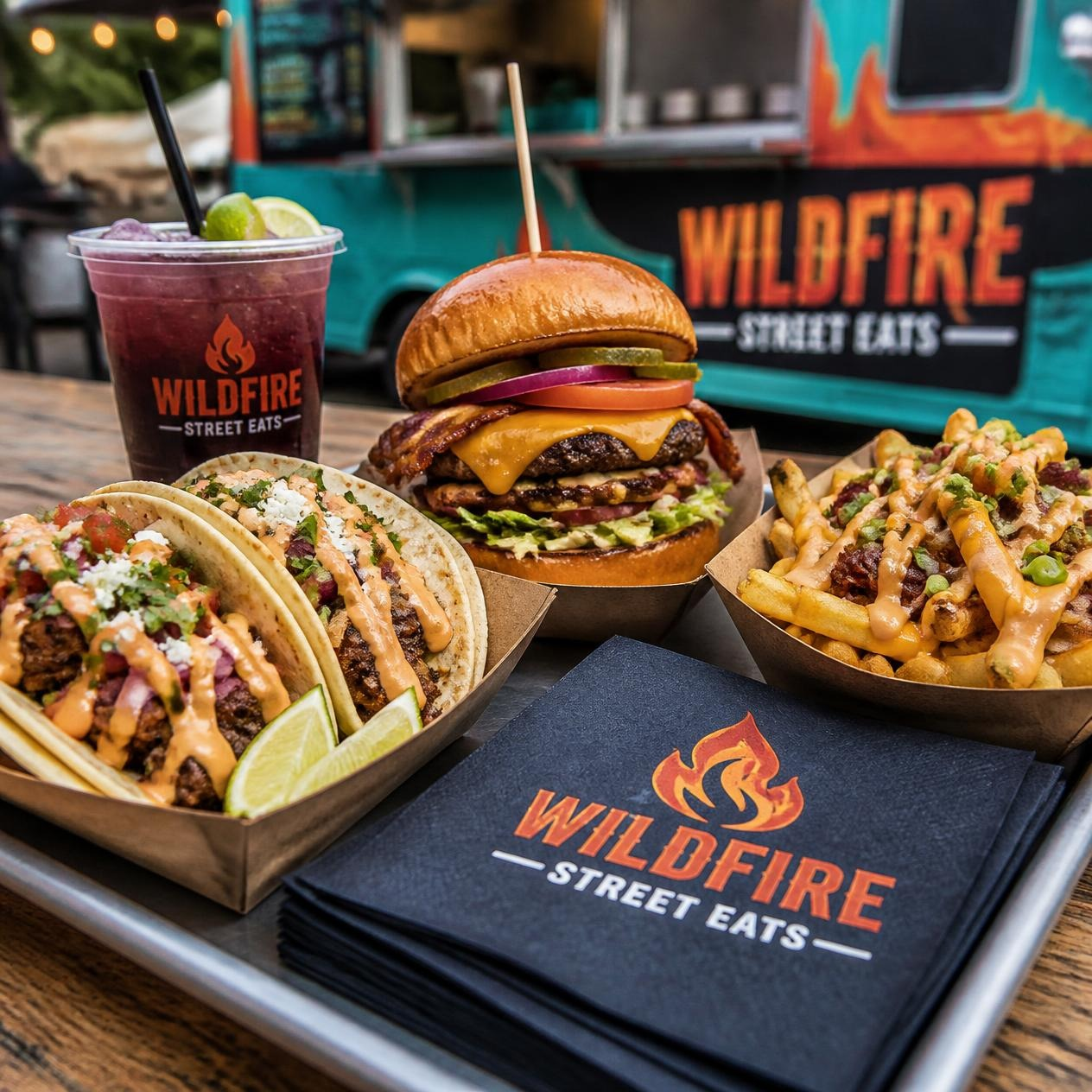 Custom Food Truck Napkins Custom Food Truck Napkins | Light Printing House