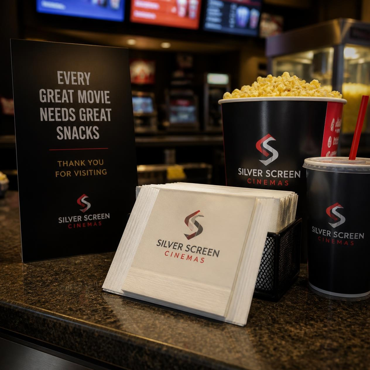 Custom Movie Theater Napkins | Light Printing House