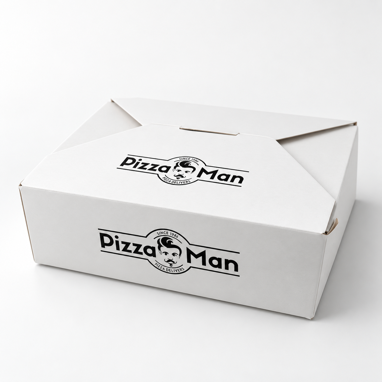 Pizza Man Branded Takeout Packaging