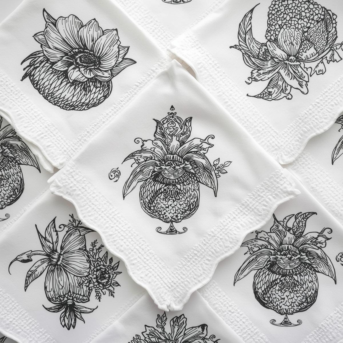 Custom Scalloped Edged Napkins