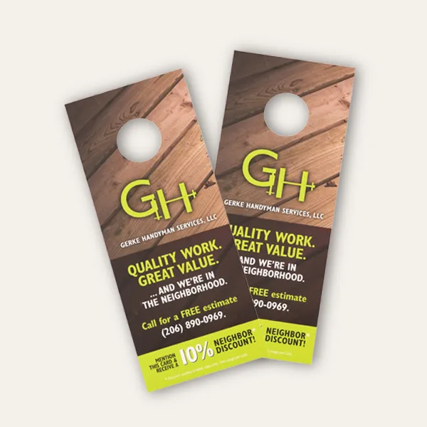 Durable Door Hanger Printing by Light Printing House