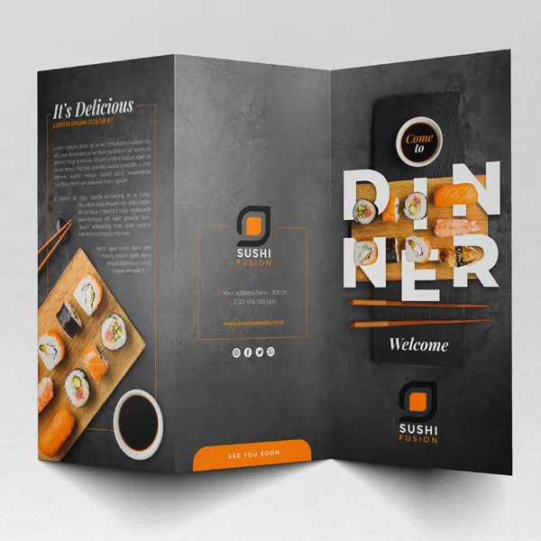 Trifold Menu Printing | Light Printing House