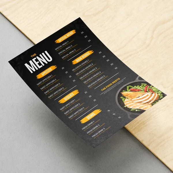 Flat Table Menu Printing | Light Printing House