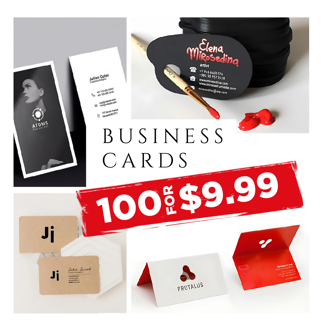 $9.99 for 100 Business Cards Special Offer for Business Cards| Light Printing House
