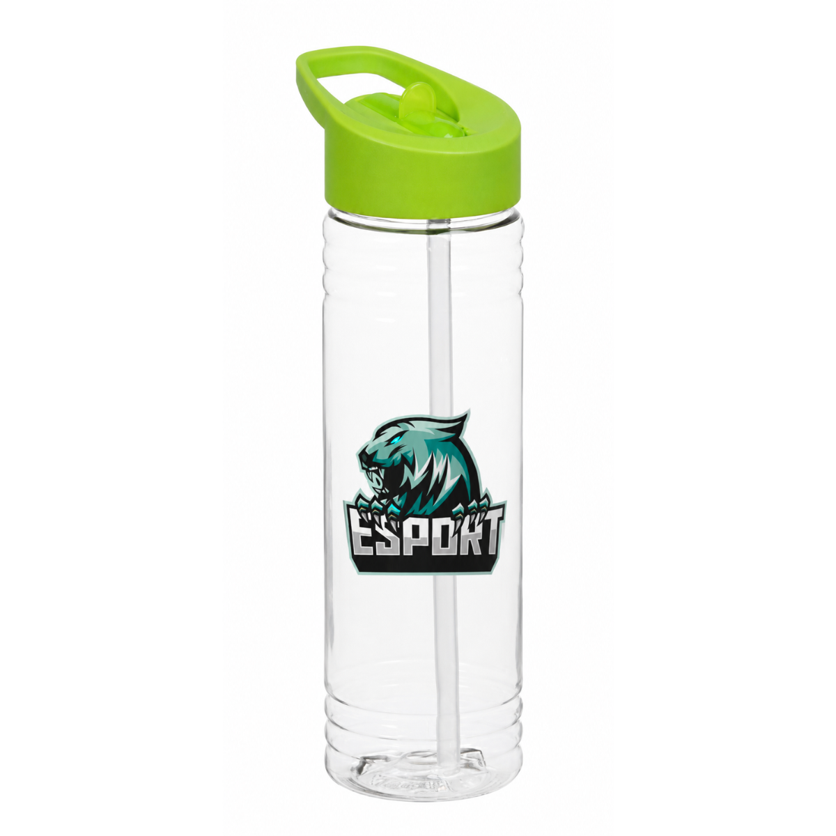 Clear Impact Halcyon Water Bottle with Flip Straw Lid - 24 oz