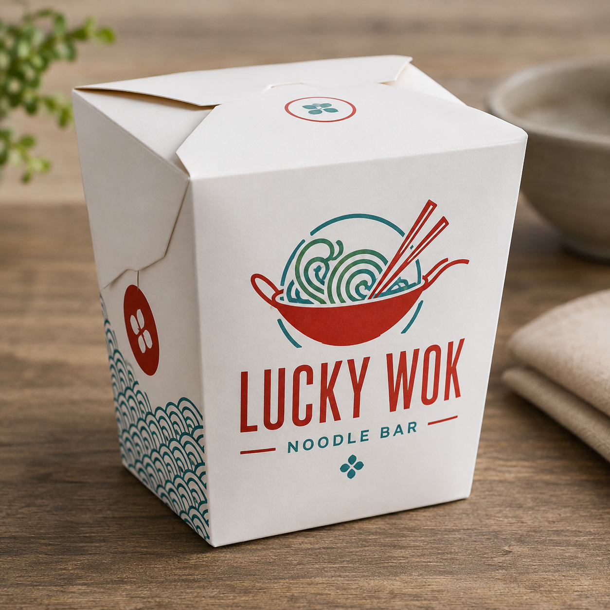 Custom Folded White Take Out Boxes