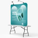 6 ft Curved Tension Fabric Display Printing | Light Printing House