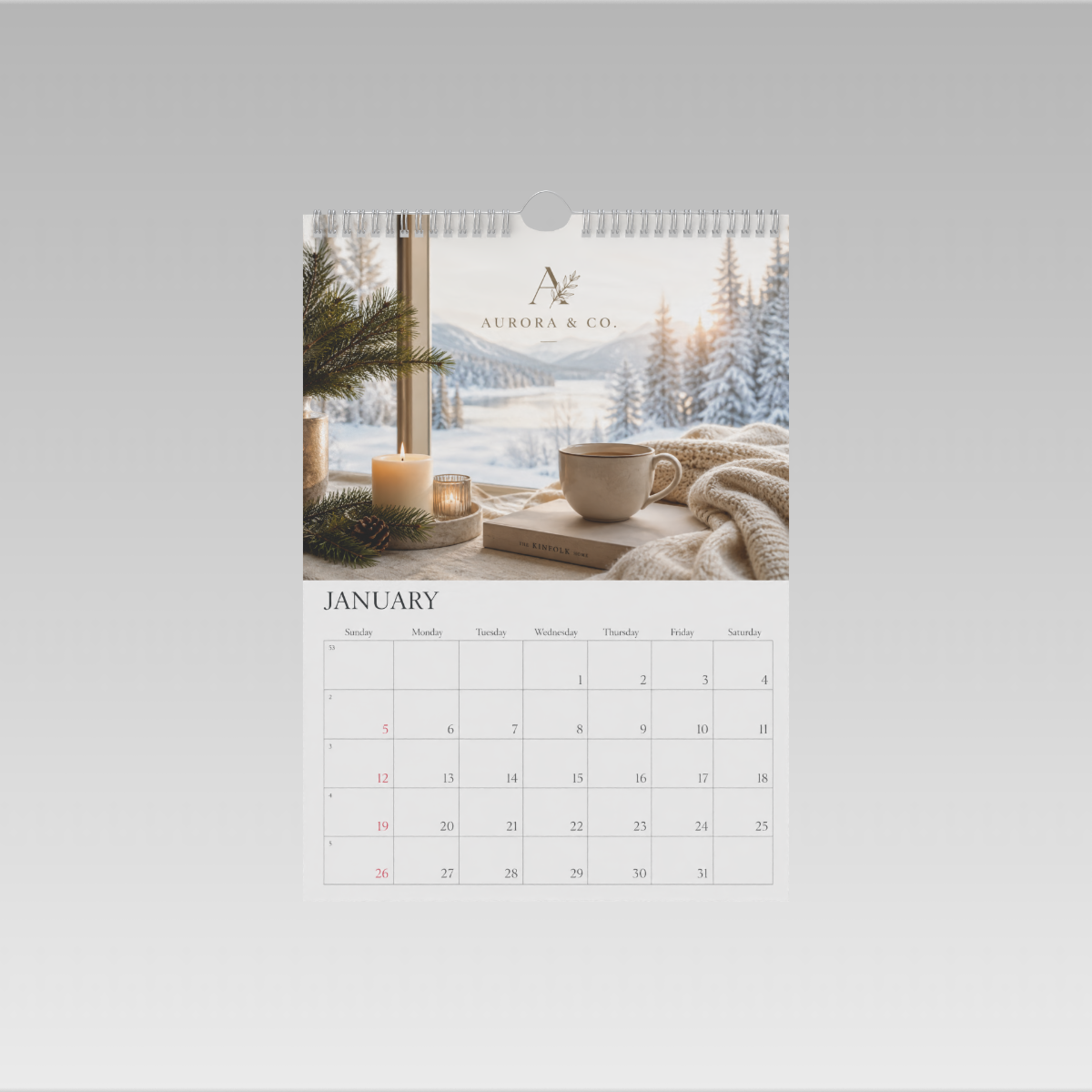 Custom Monthly Calendar Design