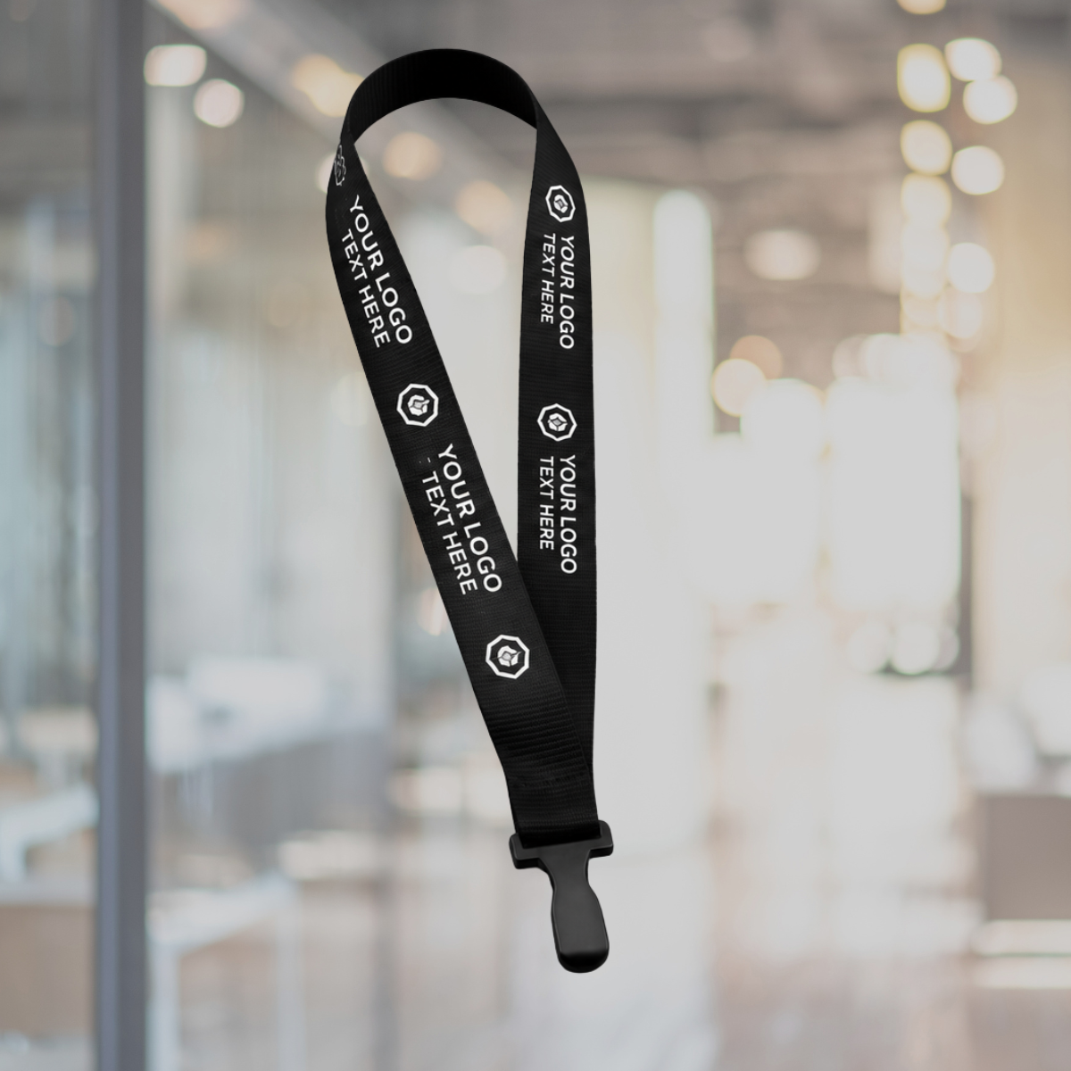 Personalized lanyards with plastic clip attachment
