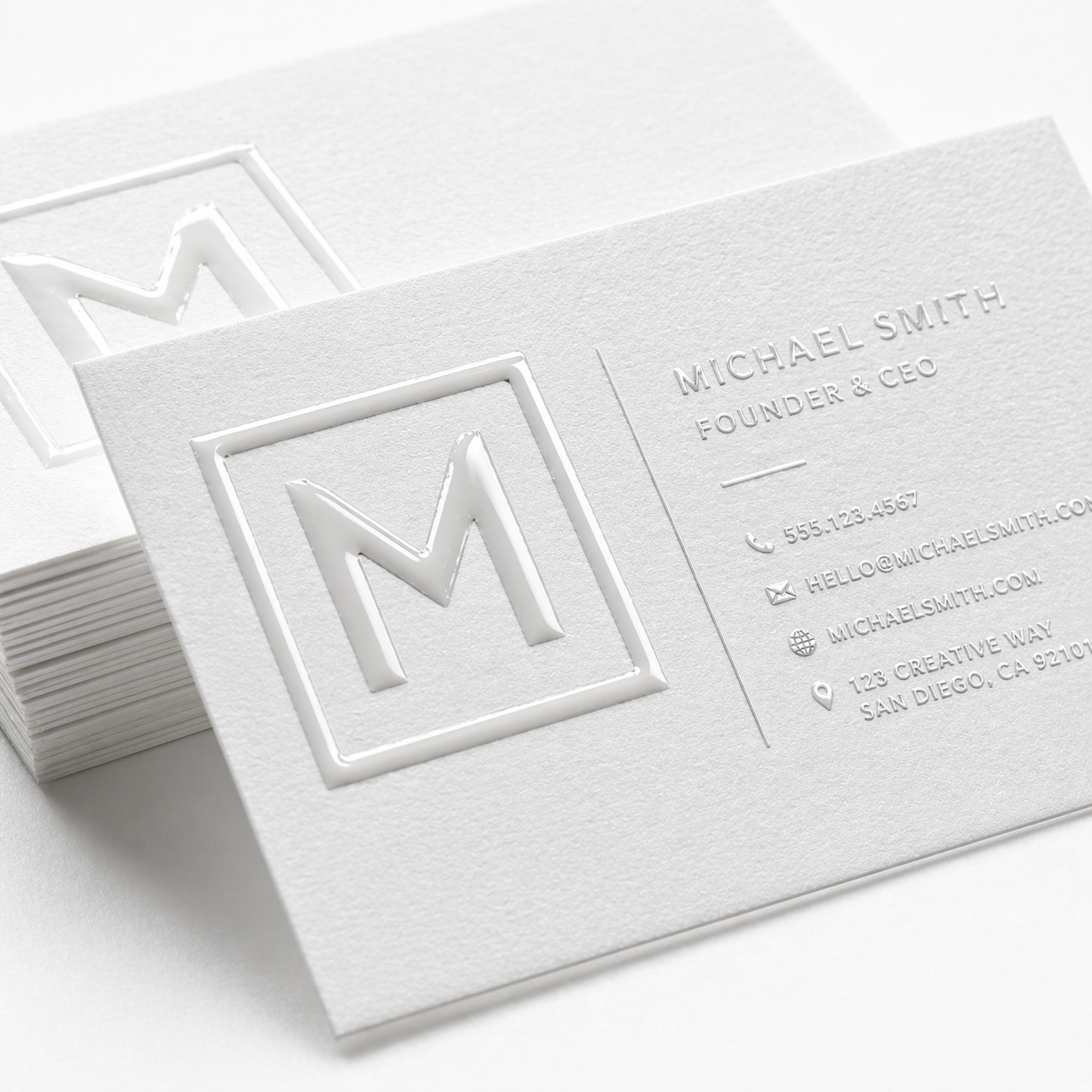 Raised UV Business cards Printing | Light Printing House
